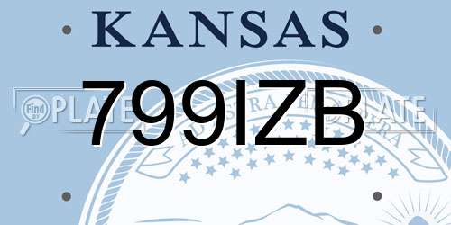 799IZB Kansas License Plate