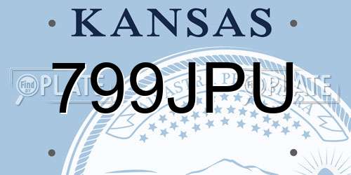 799JPU Kansas License Plate