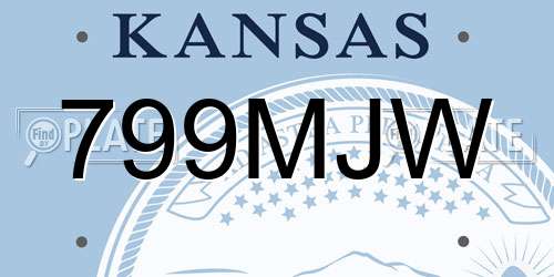 799MJW Kansas License Plate