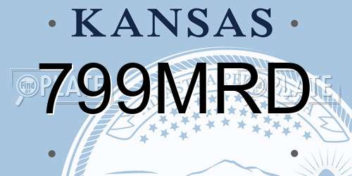 799MRD Kansas License Plate