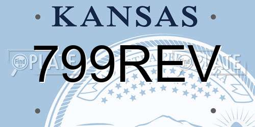 799REV Kansas License Plate
