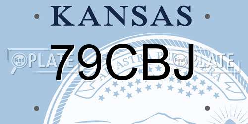 79CBJ Kansas License Plate