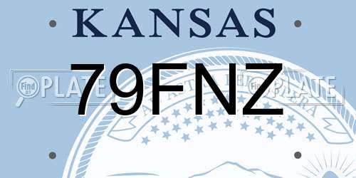 79FNZ Kansas License Plate