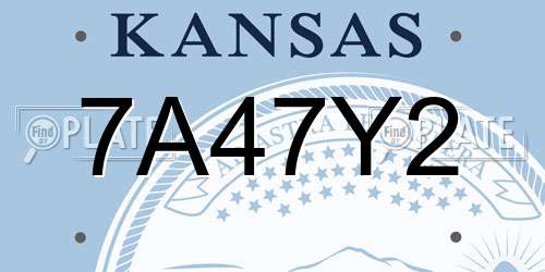 7A47Y2 Kansas License Plate