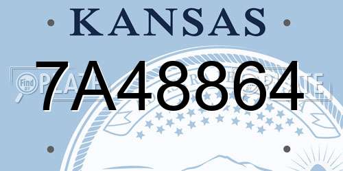 7A48864 Kansas License Plate