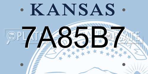7A85B7 Kansas License Plate