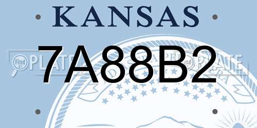 7A88B2 Kansas License Plate