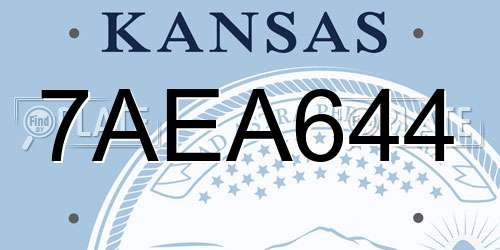 7AEA644 Kansas License Plate