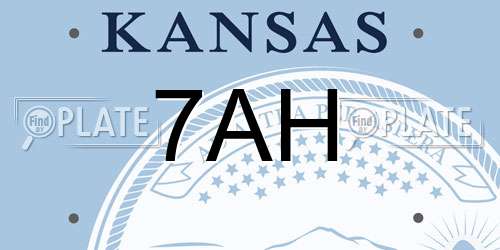 7AH Kansas License Plate