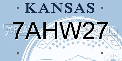 7AHW27 Kansas License Plate