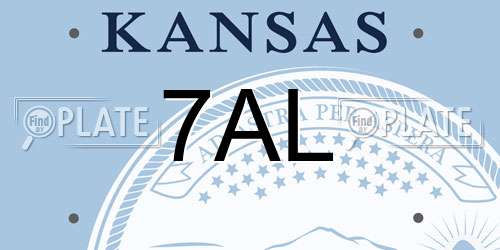 7AL Kansas License Plate