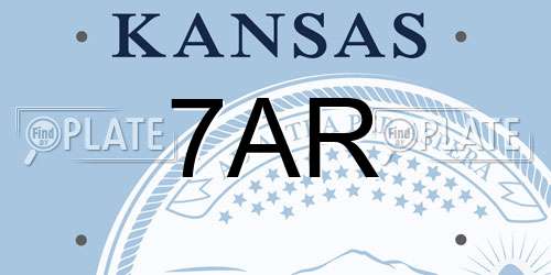 7AR Kansas License Plate