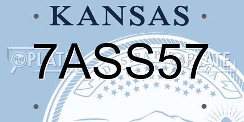 7ASS57 Kansas License Plate