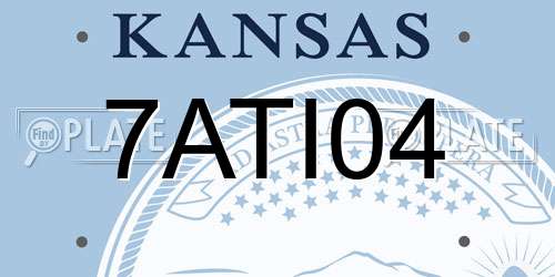7ATI04 Kansas License Plate