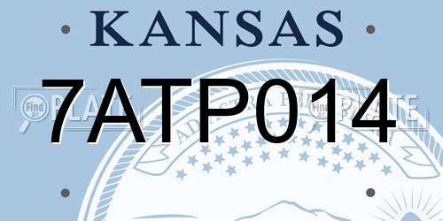 7ATP014 Kansas License Plate