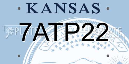 7ATP22 Kansas License Plate