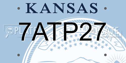 7ATP27 Kansas License Plate