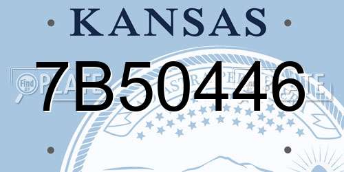 7B50446 Kansas License Plate