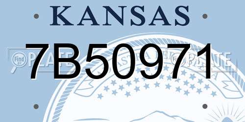 7B50971 Kansas License Plate