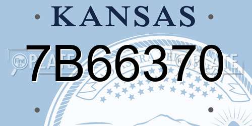 7B66370 Kansas License Plate
