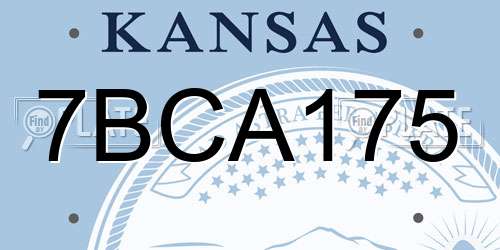 7BCA175 Kansas License Plate