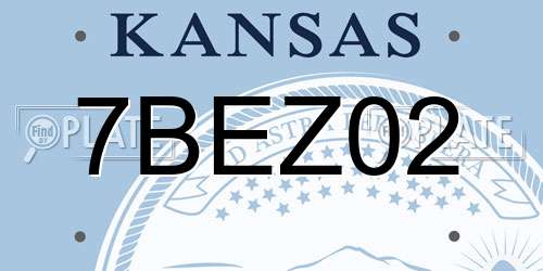 7BEZ02 Kansas License Plate