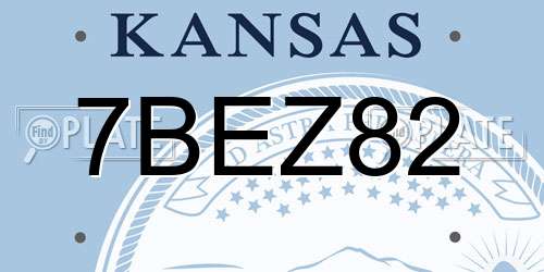 7BEZ82 Kansas License Plate