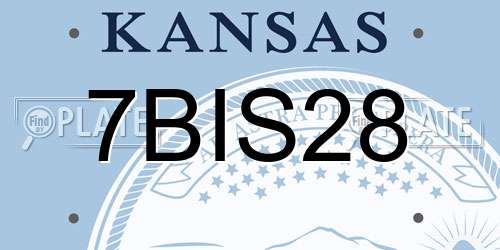 7BIS28 Kansas License Plate