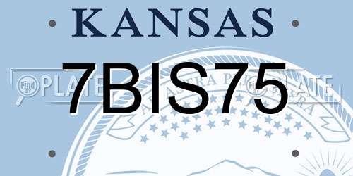 7BIS75 Kansas License Plate