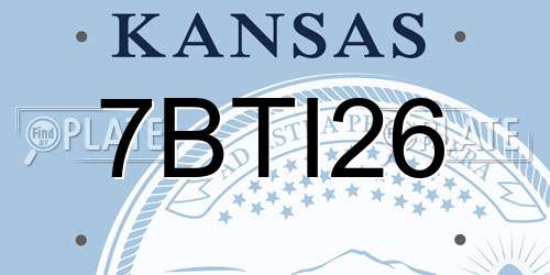 7BTI26 Kansas License Plate