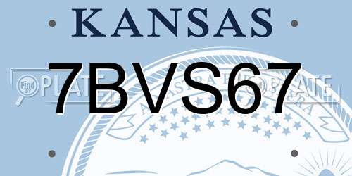 7BVS67 Kansas License Plate
