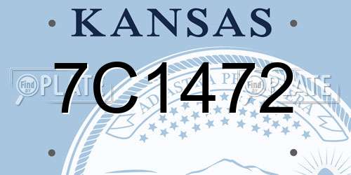 7C1472 Kansas License Plate