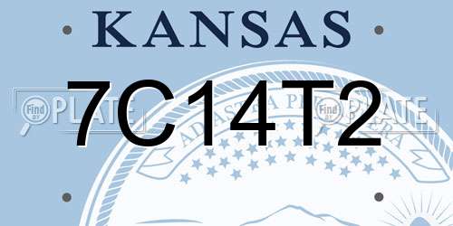 7C14T2 Kansas License Plate