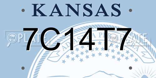 7C14T7 Kansas License Plate