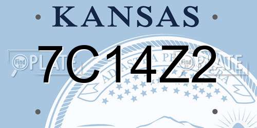7C14Z2 Kansas License Plate