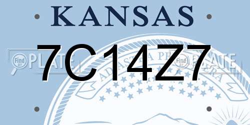 7C14Z7 Kansas License Plate