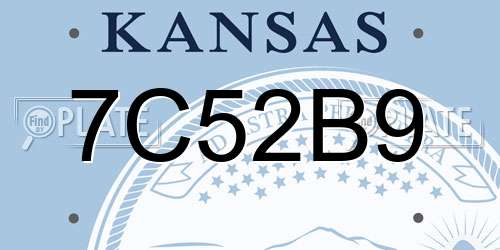 7C52B9 Kansas License Plate