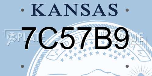 7C57B9 Kansas License Plate