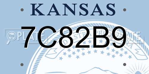 7C82B9 Kansas License Plate
