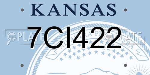 7CI422 Kansas License Plate