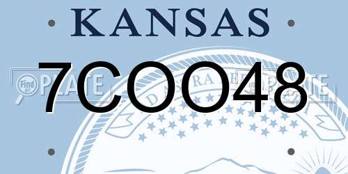 7COO48 Kansas License Plate