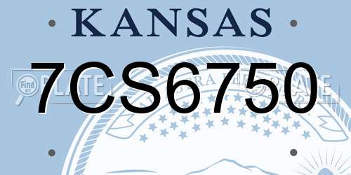 7CS6750 Kansas License Plate