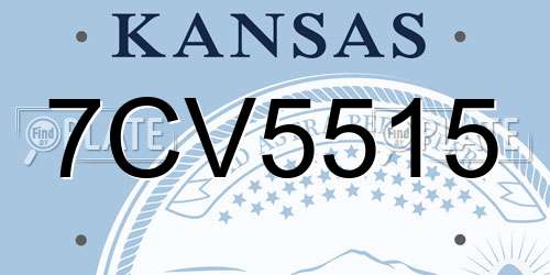 7CV5515 Kansas License Plate