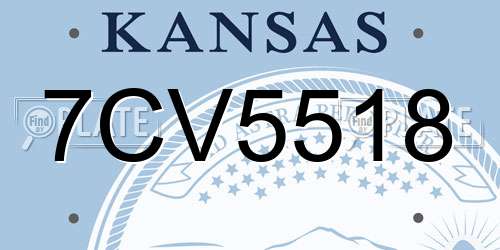 7CV5518 Kansas License Plate