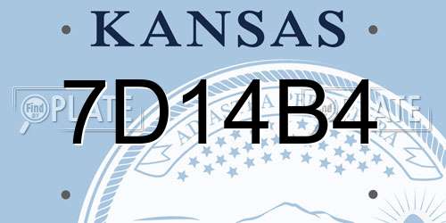 7D14B4 Kansas License Plate