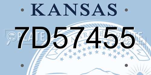 7D57455 Kansas License Plate