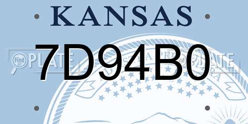 7D94B0 Kansas License Plate
