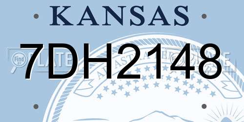 7DH2148 Kansas License Plate