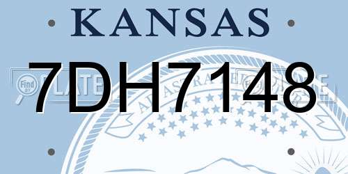 7DH7148 Kansas License Plate