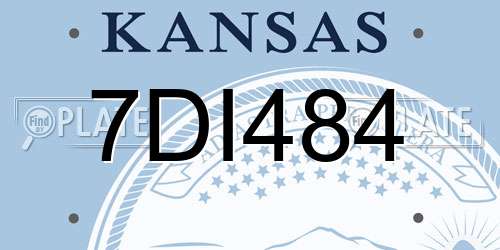 7DI484 Kansas License Plate